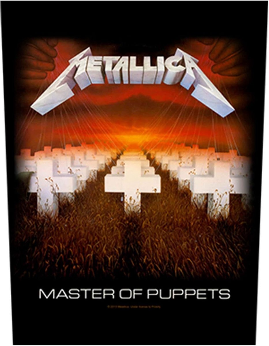 Grote Woven Back Patch - Master of Puppets Band Merchandise - Zwart
