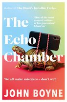 Boekhoes met een schildpad, bedekt met een smartphone, met de titel 'The Echo Chamber'.