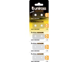 Uniross Alkaline Coin Cells AG0 10 pack