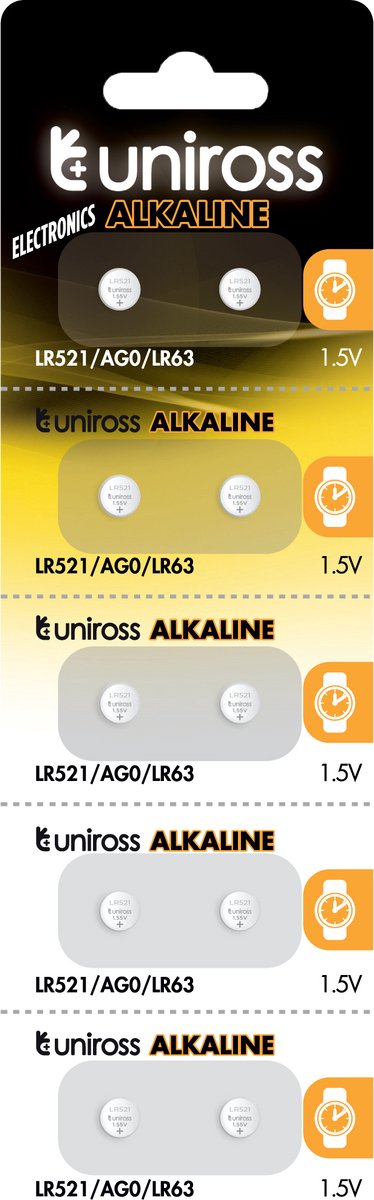 Uniross Alkaline Coin Cells AG0 10 pack