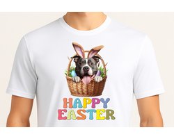 Pitbull Happy Easter - T Shirt - FeelGood - GoodVibes - VibesOnly - cute - Gift - Cadeau - couples - inlove - koppels - stelletje - Hond - Dog - Paasei