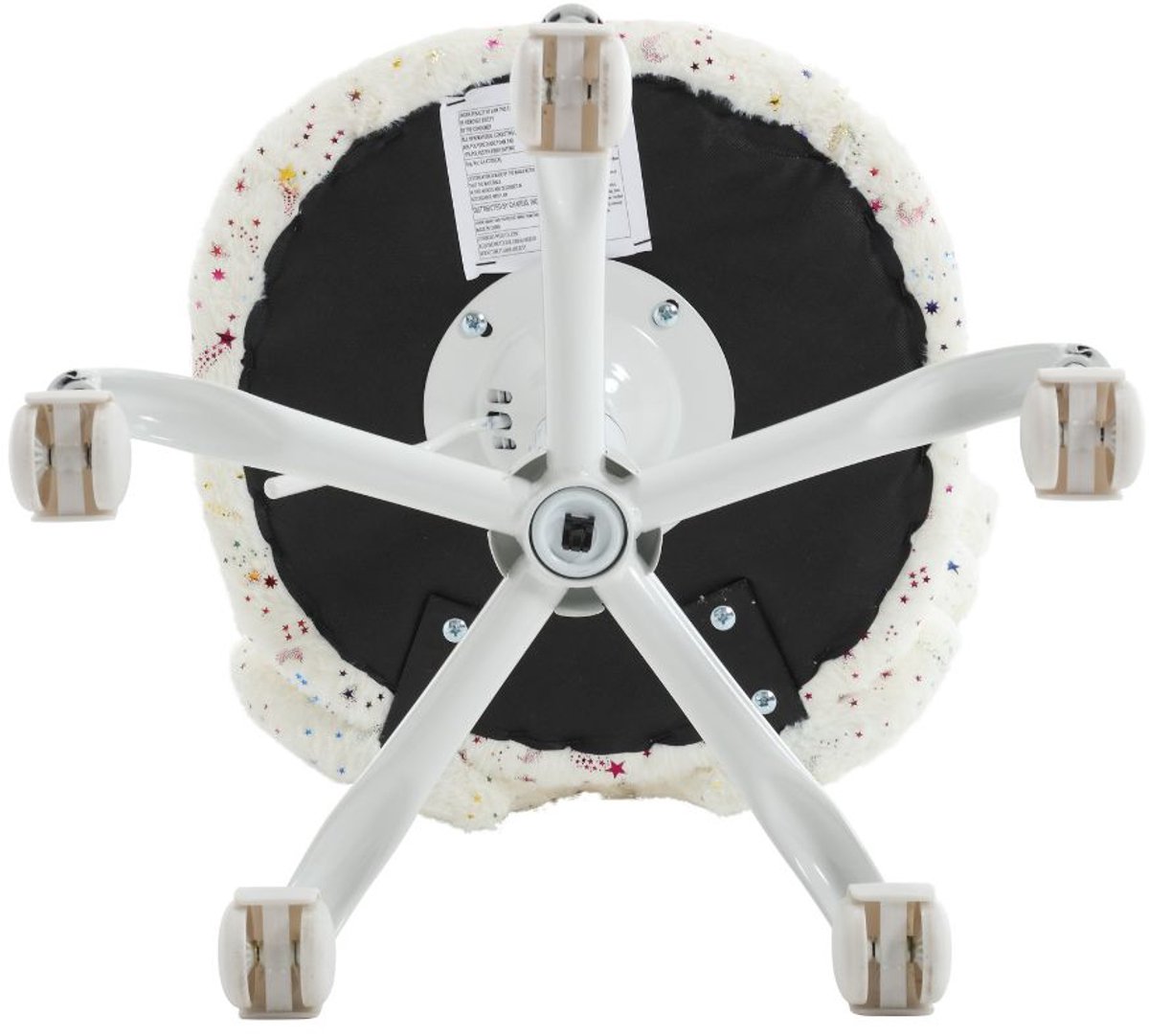 chairusKantoor Bureaustoel Wit met Vlindervormige Rugleuning - afbeelding 3