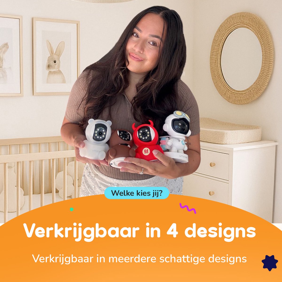 Little Immi Babyfoon met Camera HD 1080p en Nachtzicht - afbeelding 3