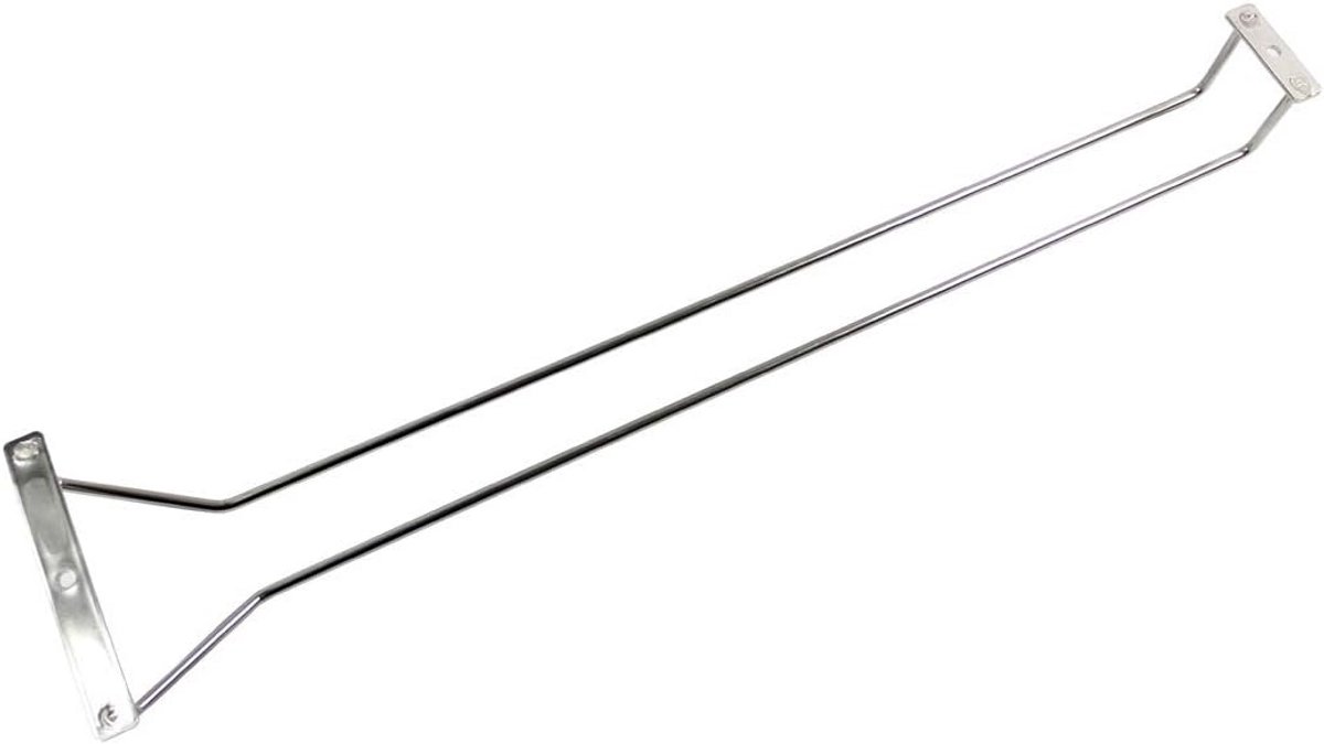 Glastrekker RVS 50cm - Onderplank Wijnglashouder voor 3 Rij, Ruimtebesparend Keukenopslag