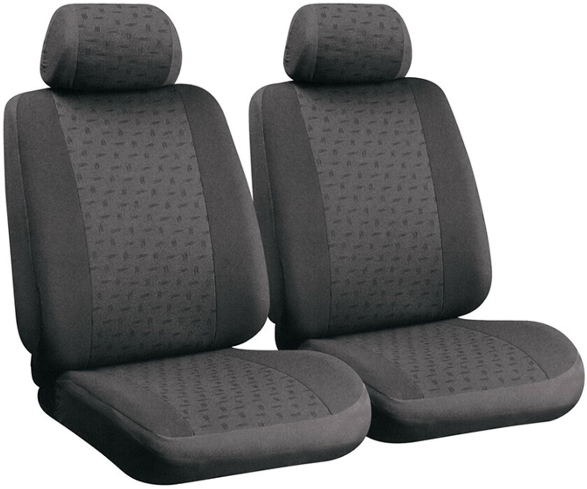 Stoelhoezen Set Voorstoelen Glamur – Antraciet – Elegante Bescherming en Luxe voor je Auto