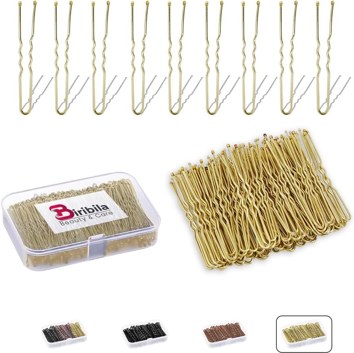 150x Gouden U-vormige Haarspelden 6 cm - Professionele Knotspelden voor Haarknotjes
