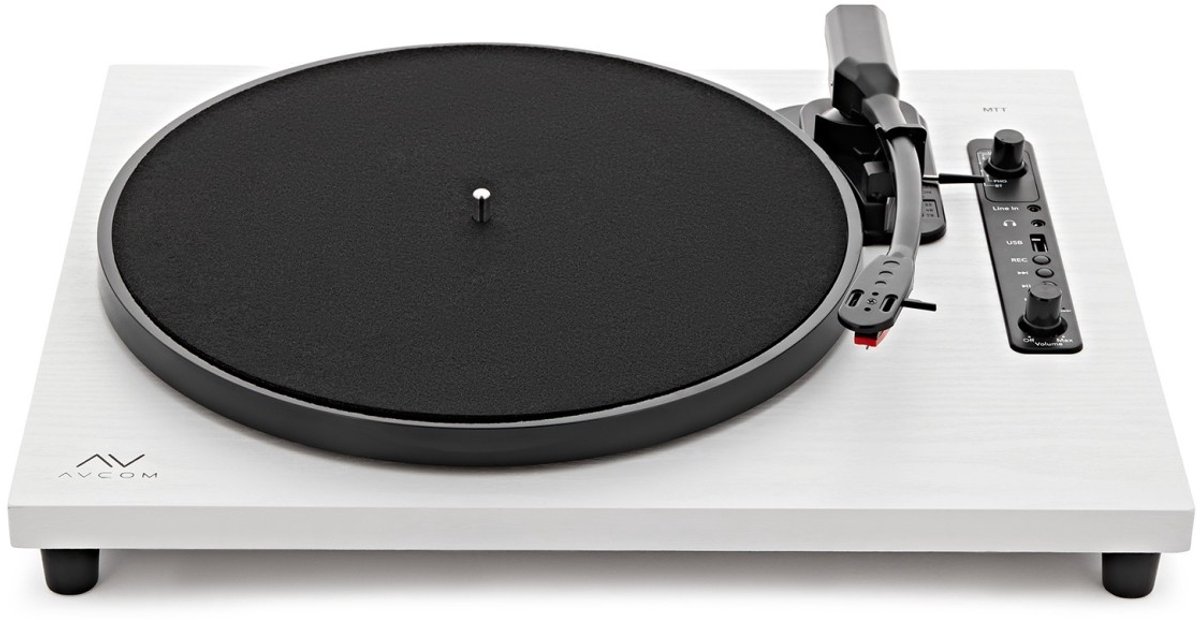 AVCOM Contemporary Platenspeler met Bluetooth, Wit