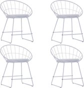 Elegante Eetkamerstoelen Wit set van 4 STUKS / Eetkamer stoelen / Extra stoelen voor huiskamer / Dineerstoelen / Tafelstoelen / Barstoelen / Huiskamer stoelen