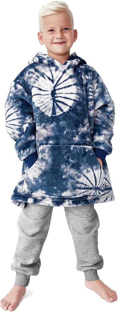 Oversized Hoodiedeken voor Kinderen - Gigantisch Warme Sherpa Fleece Pullover met Zak