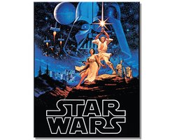 Star Wars-poster (Hildebrandt). Metalen wandbord 31,5 x 40,5 cm.
