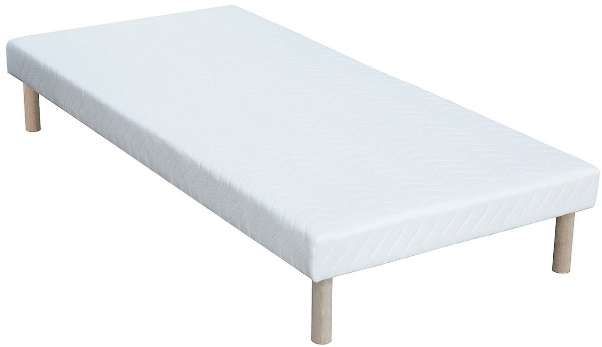 Vente-unique Set van stoffen bedbodem 180 x 200 cm en pocketveringmatras 7 zones met traagschuim en gel toplaag, dikte 23 cm - VARNO van YSMÉE