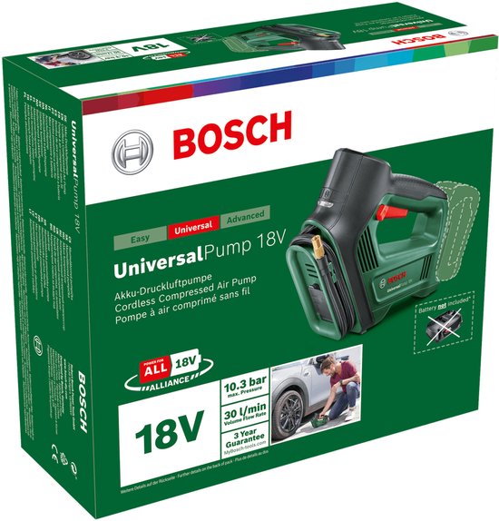 Bosch UniversalPump 18V - Compresseur - Sans batterie 18V ni chargeur