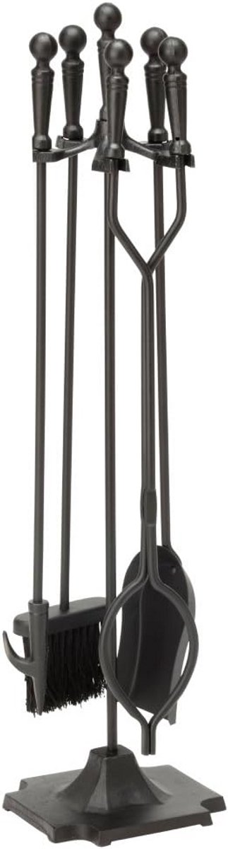 Complete 5-delige Haardgereedschapset met Balgrepen, Zwart