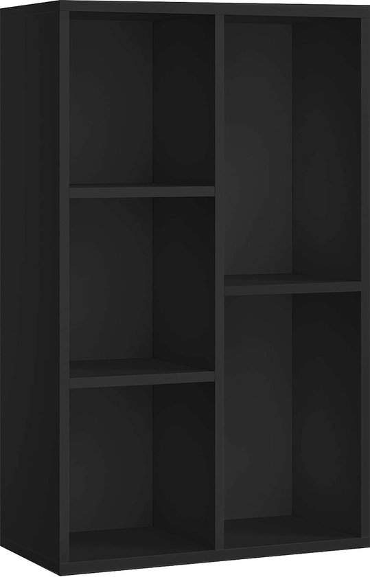 Bibliothèque DiBasso à 5 Planches – Vitrine et meuble de rangement – ​​50 x 80 x 24 cm (L x H x P)