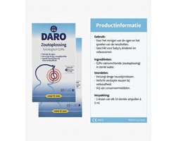 2x Daro Fysiologische Zoutoplossing 5ml - 10 st -duo