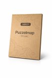 Bruine kartonnen doos met 'MIRO Puzzelmap 1000 stukjes' erop.