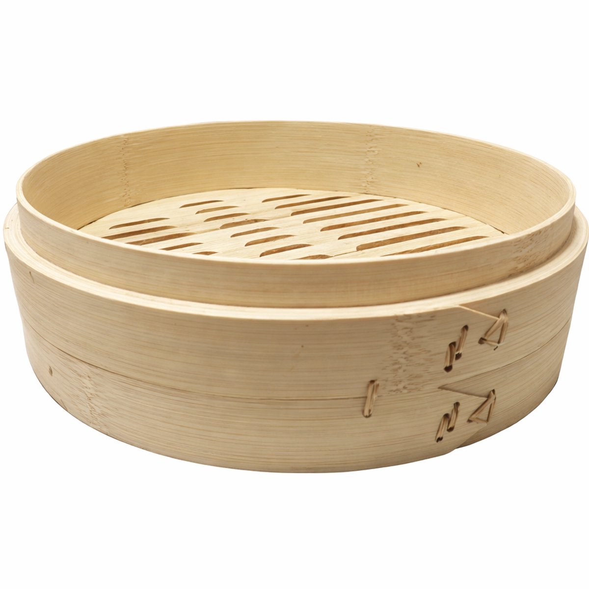 STAR&STER Bamboe Stoommandje 8 inch (20 cm) – Traditionele Fujian Dim Sum Stomer – Voor Dumplings, Bao Buns & Groenten – Natuurlijk Bamboe – Ø 20 cm Zonder Deksel