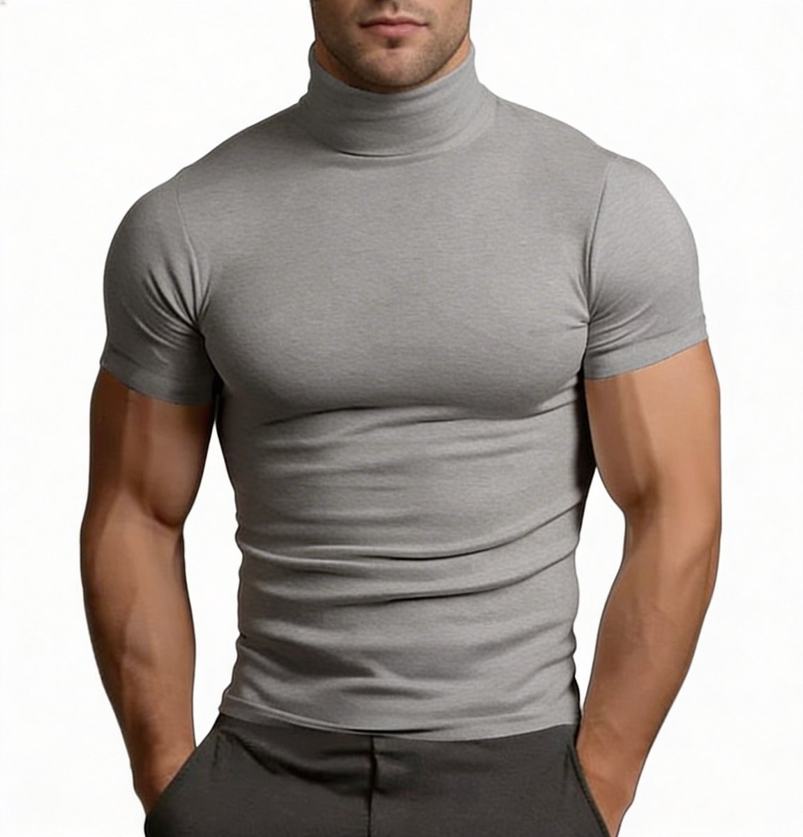 Col - Shirt - grijs - Heren - Polyester - Stretch