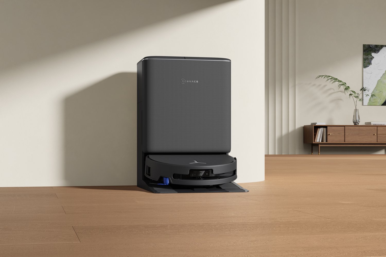 ECOVACS DEEBOT T90 PRO OMNI BLACK Robotstofzuiger met dweilfunctie - 30.000Pa - Charge PowerBoost - OZMO Roller 3.0 - ZeroTangle 4.0 - reiniging met warm water bij 75 °C - IA YIKO agent - automatisch legen - zwart thumbnail 4