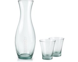 Karaf – Waterkaraf met glazen – Ontwerp Carla Peters – Duurzaam Cadeau - Vaatwasserbestendig - KRNWTR Good to Give