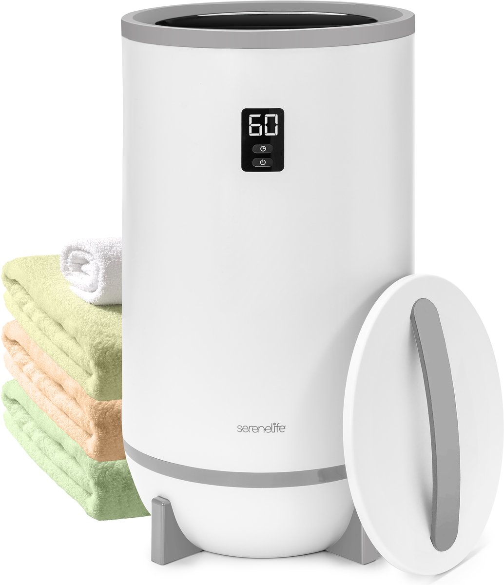 SereneLife Handdoek verwarmer – Elektrische Towel warmer met Geurfunctie – Automatische Uitschakeling – Grijs