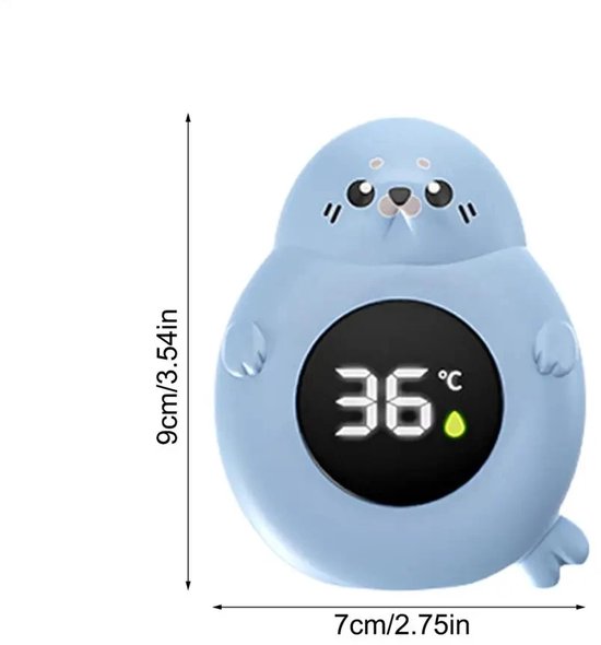 Babybadthermometer, LED-scherm, schattig walvisontwerp, waterdichte digitale badthermometer, meet de temperatuur nauwkeurig. van Merkloos — afbeelding 3