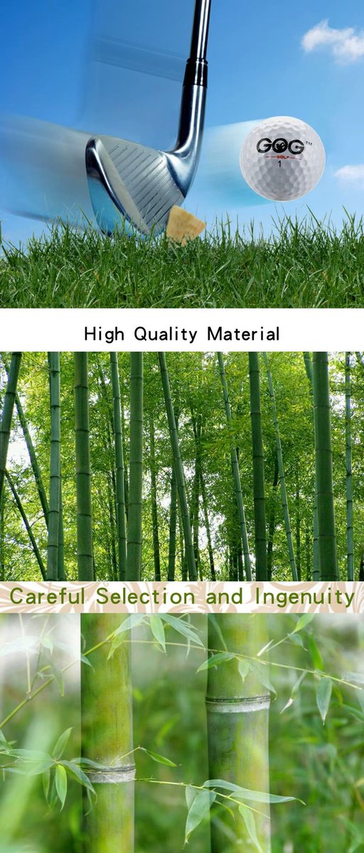 Bamboe Golf Tee- 54mm - 50 stuks-Golftrainingsmateriaal - Trainingsmaterialen - Golfset — afbeelding 2