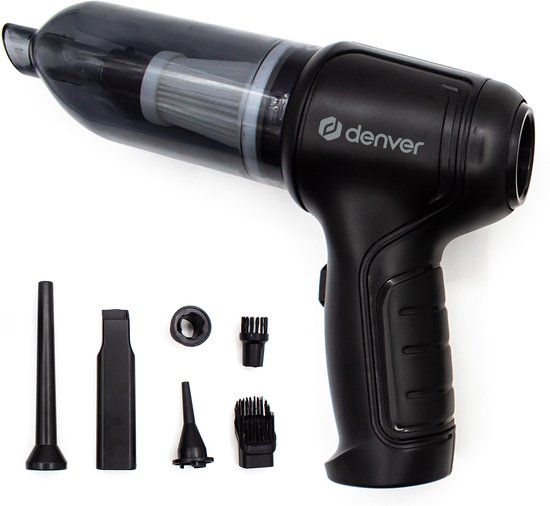 Denver Stofzuiger - Kruimeldief - auto stofzuiger - 6 opzetstukken - Zuigen en blazen - Handstofzuiger - HVC45