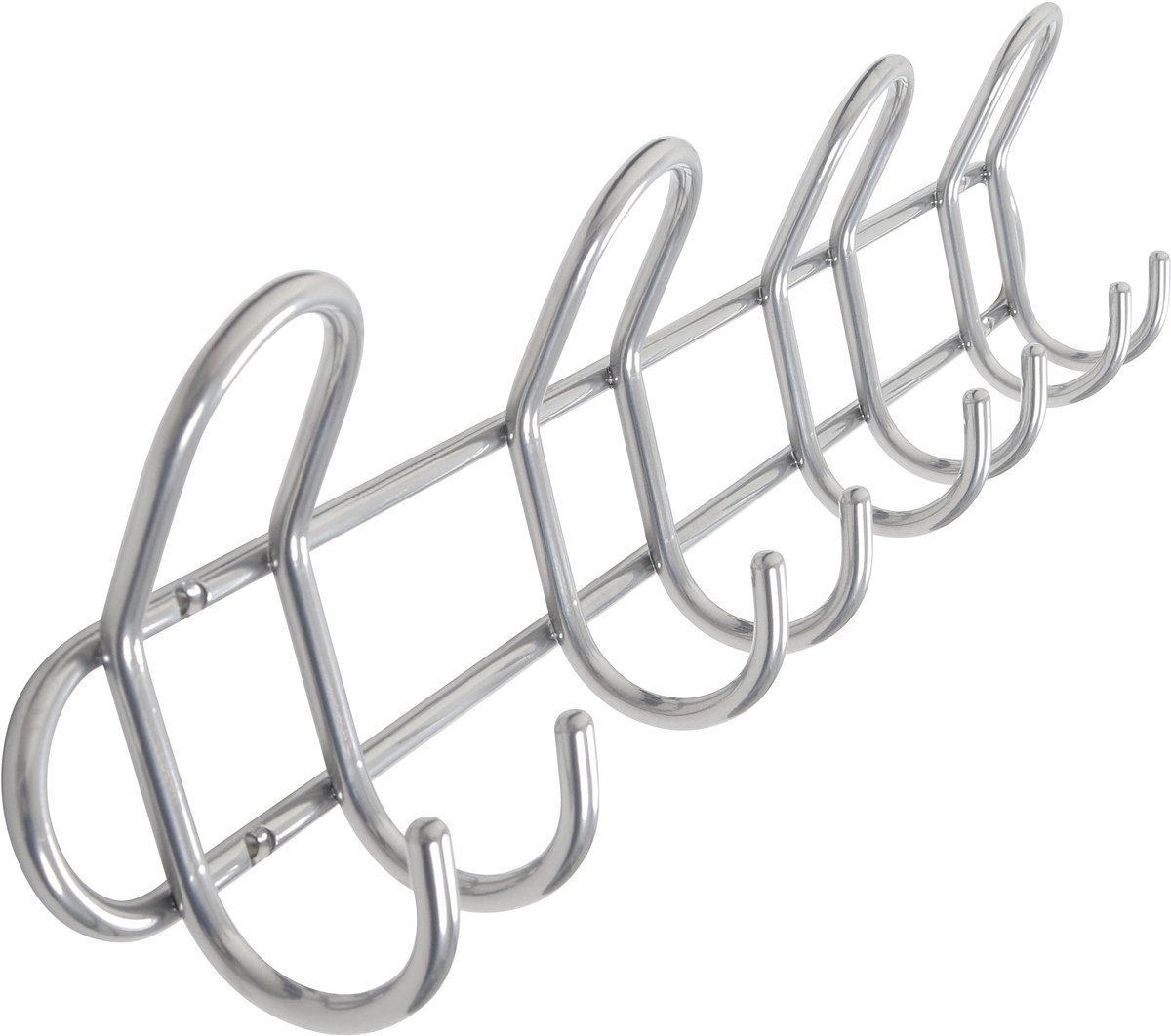 HOME It® kapstok met 4 haken Ø8 mm x 54,5×6,5 x 13 cm satijn