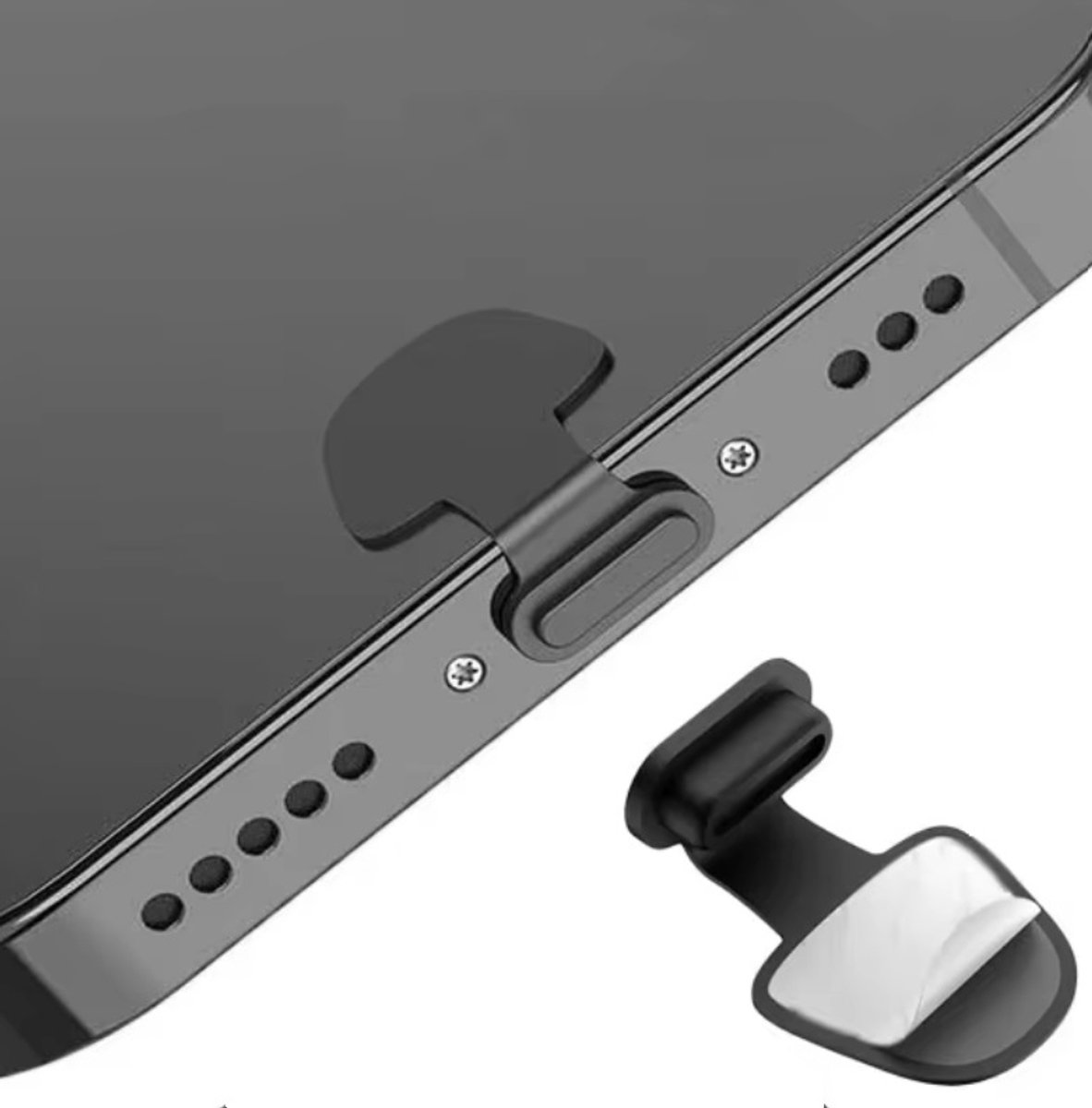 USB‑C Siliconen Stofplug anti lost – Dust plug - Protector - Stofkapje tegen Stof en Vuil – Voor Smartphone, Tablet en Laptop