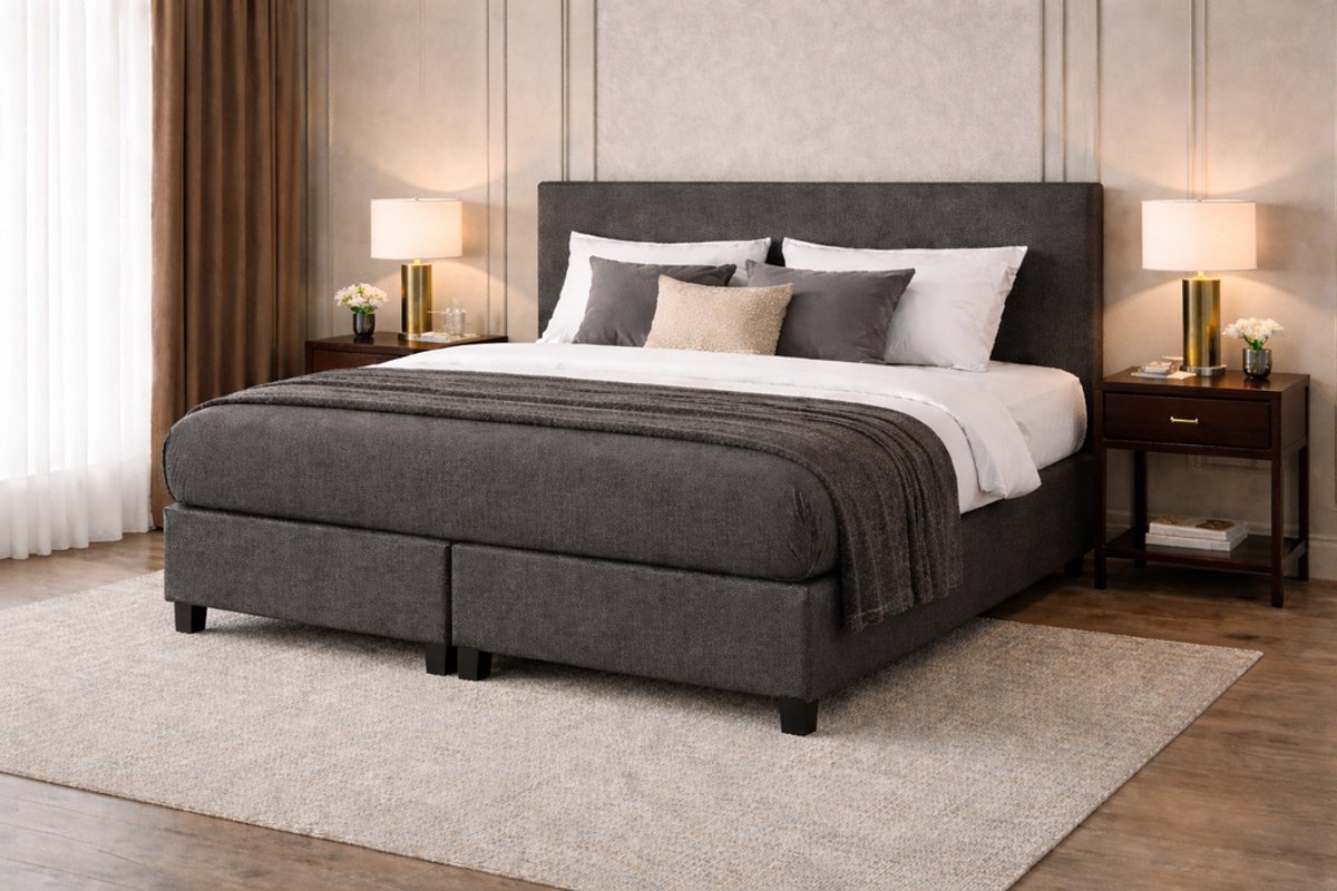 Boxspring Rotterdam Compleet van DER Bedding - OP MAAT & Verkrijgbaar in veel diverse kleuren! - 160x220