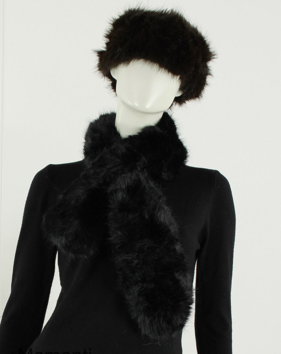 sjaal - fluffy - pull through - coffee - cadeau tip