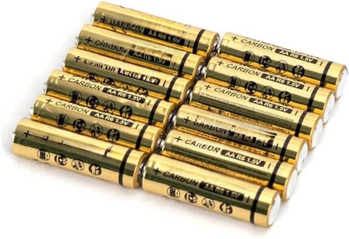 AA Batterijen (R6) 1.5V Carbon Zink - 4 Stuks