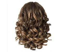 Bruin blond ombre krullend paardenstaart haar extensie extensions dames clip in ponytail haarstuk volumineuze curls natuurlijk ogend