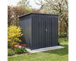 Albatros Profi gereedschapsschuur L - gegalvaniseerd metaal in antraciet (RAL 7016) | 202x118x173cm, 4,1m³ | incl. slot & gereedschapshaken | weerbestendig gereedschapsschuurtje, tuinkast, gereedschapsschuurtje