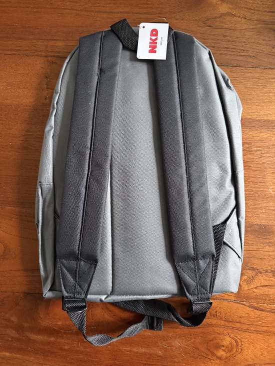 Klein rugzakje met voorvak en rits - grijs - 7 liter - Rugtasjes - kinderen - polyester - 23 x 35 x 12 cm