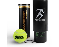 Activepiece®- Padelballen Drukregelaar - Padel Ballen - Geschikt voor Head, Dunlop, Wilson Ballen - Universeel Padel Tennis Accessoires - Luchtdrukkoker - Tennisballen - Inclusief 3 Padelballen - Ball Saver - Pressurizer - Met Extra Rubberen Ring