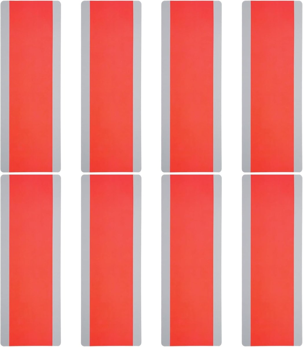 Leesstrips - Markeerstukken - Lezen en Leren - Gekleurde Overlay - 19x7cm - Transparant Rood
