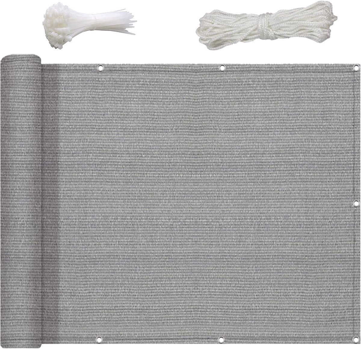 Balkon Inkijkbescherming - Privacy Scherm - Buiten Leven - UV Bescherming 95% - 115 x 850 cm - Grijs