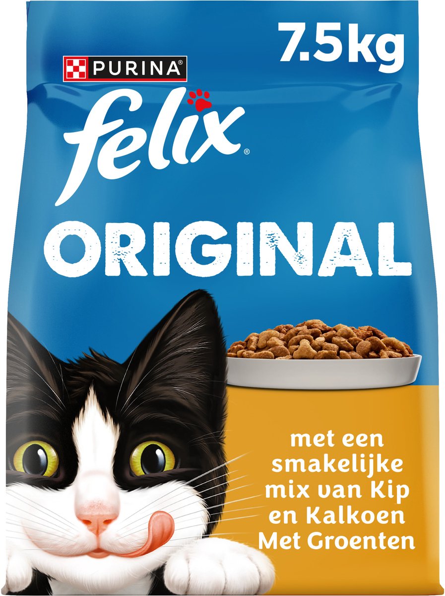 Felix Felix Original - Katten droogvoer - Kip & Kalkoen - 7,5kg