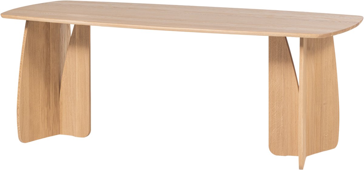 WOOOD Veere Eettafel - Massief Eikenhout - Naturel - 200 x 100