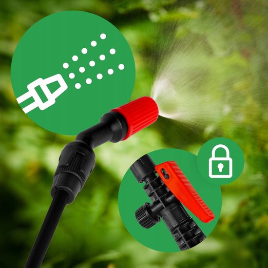 MOZY® - Onkruidspuit - 5 Liter - Verstelbare Spraykop en Lance - 3.2 Bar - Drukspuit - Tuinieren - Onkruid Verdelgen van MOZY — afbeelding 3