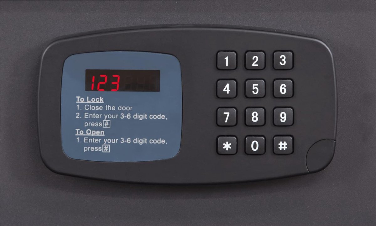 Compacte Digitale Kluis - Kleine Geldkluis - Veilig Opbergen - Elektronisch Slot - 18 Liter Capaciteit - Zwart