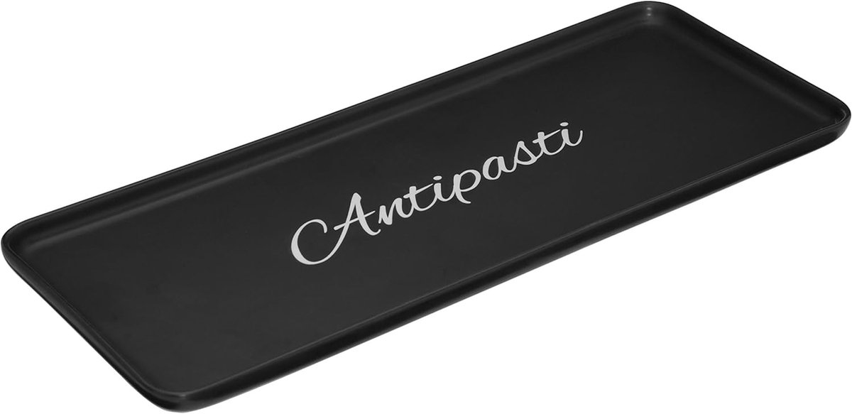 Serveerschaal - Dienblad - Aperitief presenteren - Duurzaam aardewerk - Mat zwart