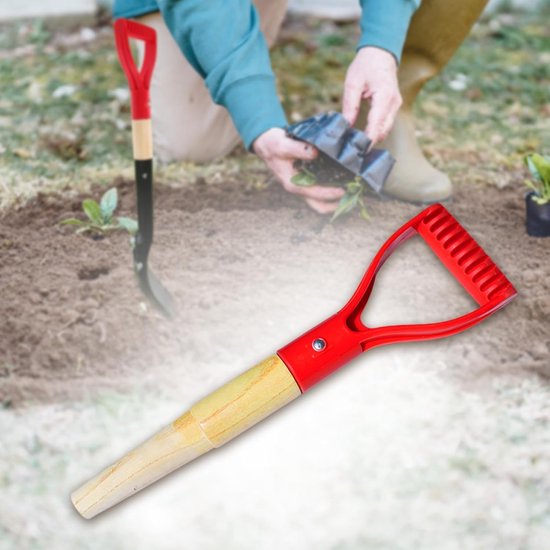 Houten Handvat - Vervangend Steel - Tuinieren Graven - Glad Gepolijst Oppervlak - 36cm Lengte — afbeelding 2