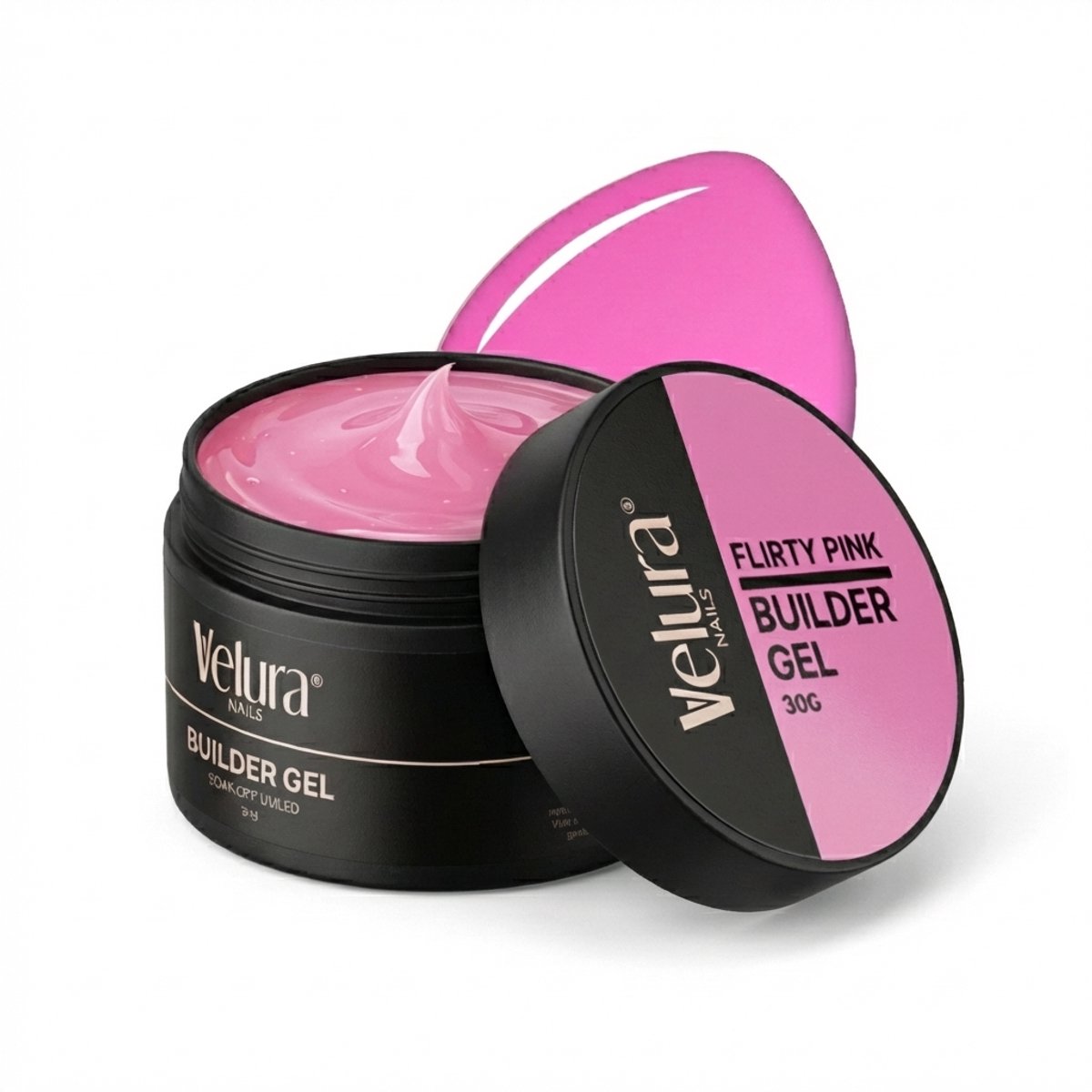 Velura® Builder Gel - 30g Flirty Pink - Liquid Builder Gel - Gelnagels - BIAB - Flexibele Hechting & Dimethicone Comfort - HEMA- & TPO-vrij