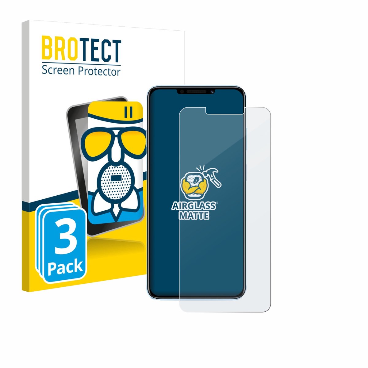 BROTECT - Screenprotector voor Huawei Nova 14i - Folie Beschermfolie Beschermglas matte 3 Stuks
