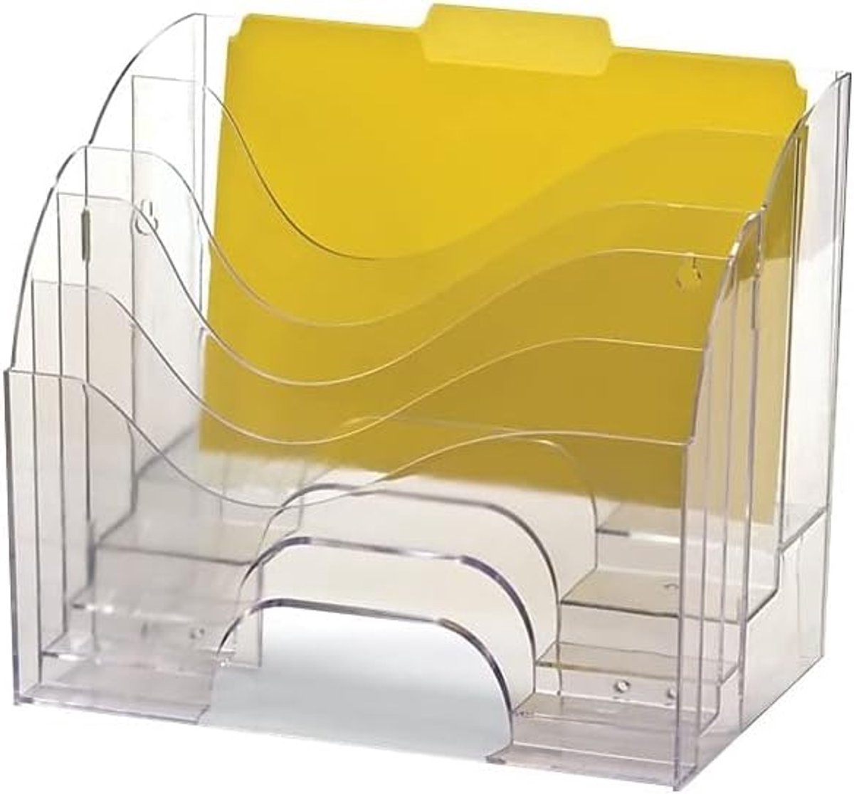 Documenten Organizer - Bureau Caddy - Thuis Werkplek - Vijf Lagen - A4 Formaat - Transparant