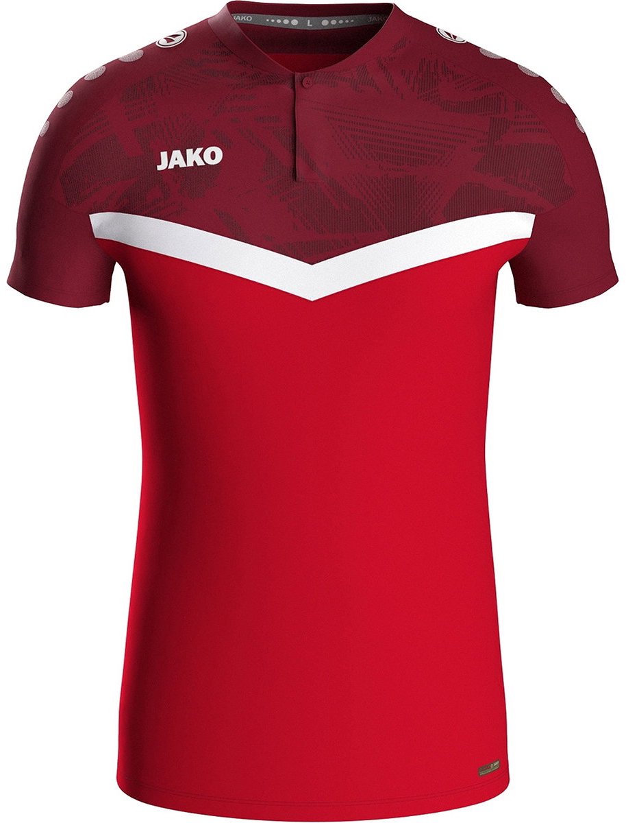 Jako Iconic Polo Heren - Rood / Bordeaux | Maat: 4XL