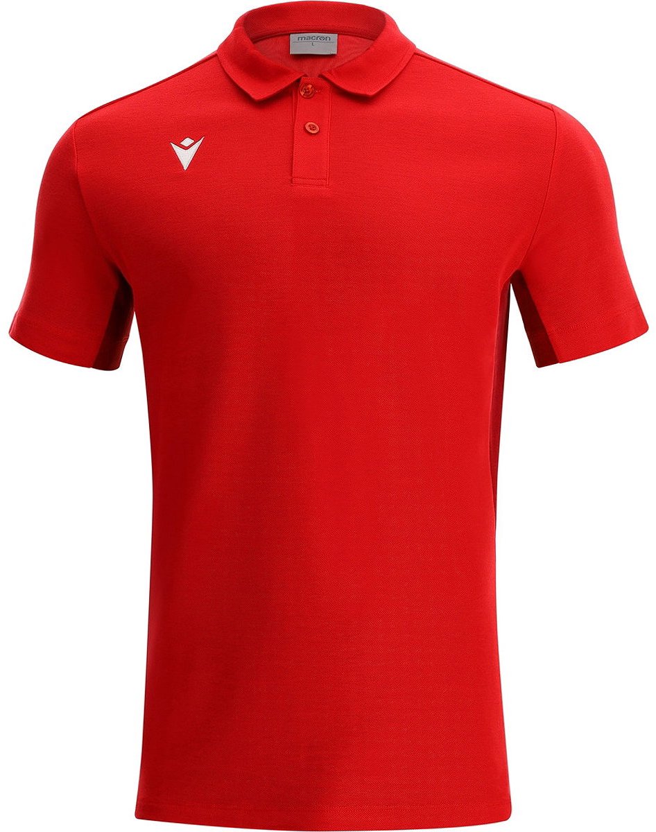 Macron Clarinet Polo Kinderen - Rood / Donkerrood | Maat: 11-12 Y
